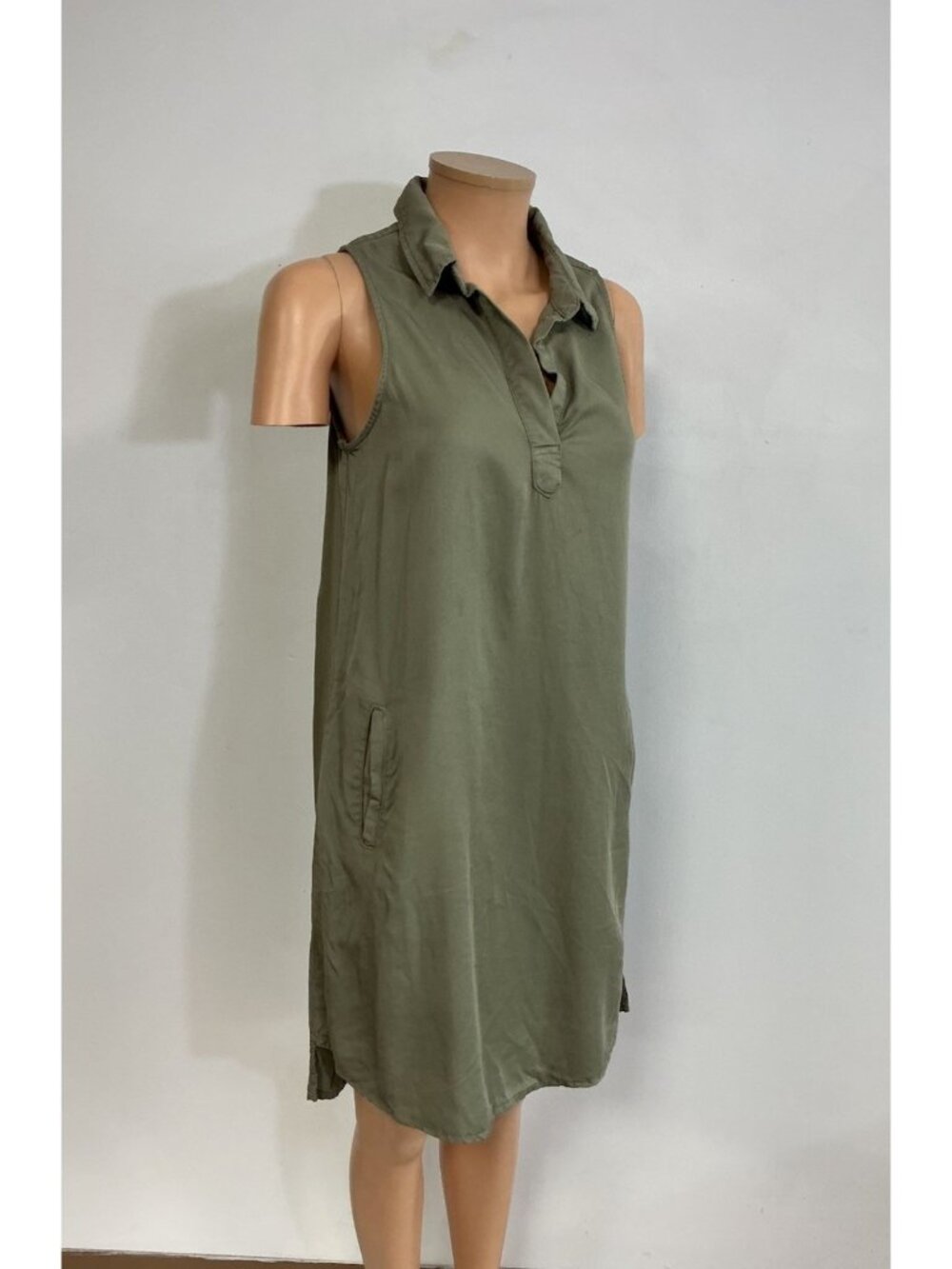 Green Safari Shirt Dress Womens XS New
